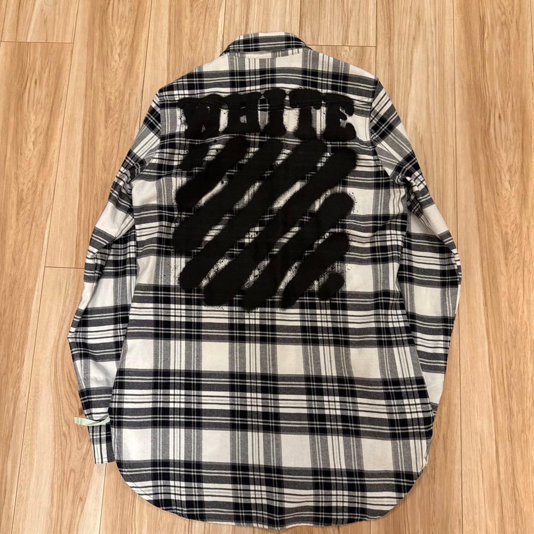 オフホワイト OFF WHITE チェックシャツ オーバーサイズ