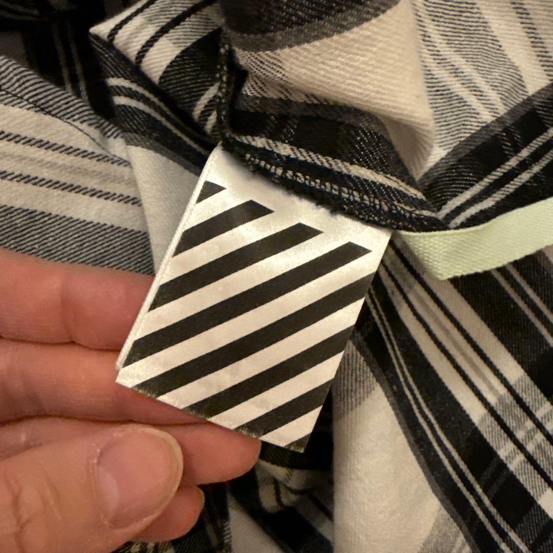 オフホワイト OFF WHITE チェックシャツ オーバーサイズ