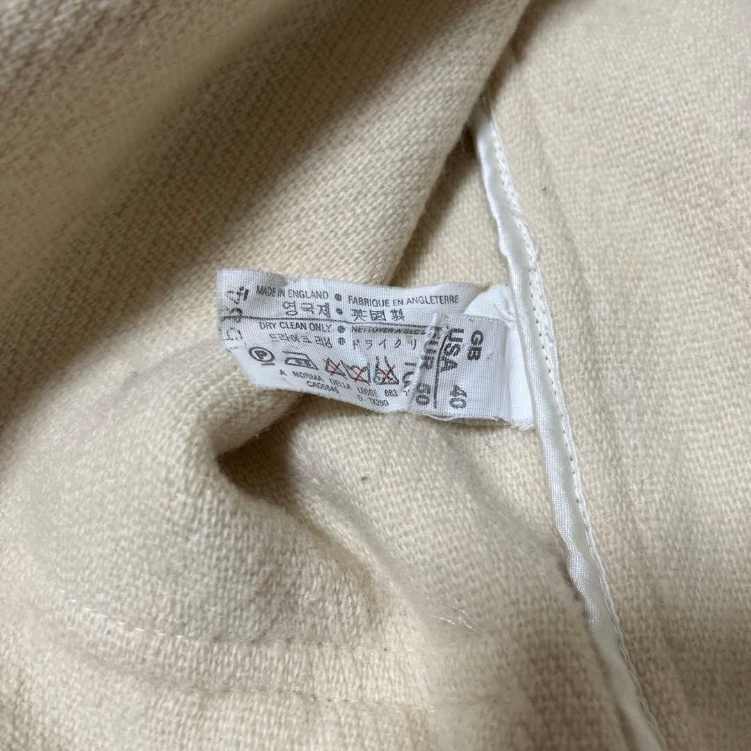 希少 グローバーオール ヘリンボーン　ダッフルコート L 白　美品