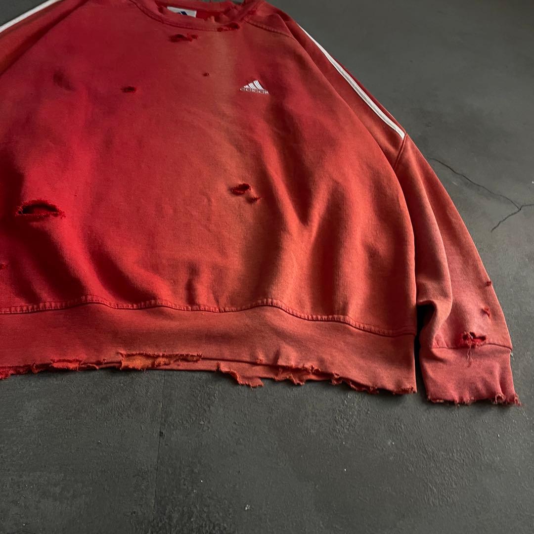 00's adidas”one point“broken boro sweat