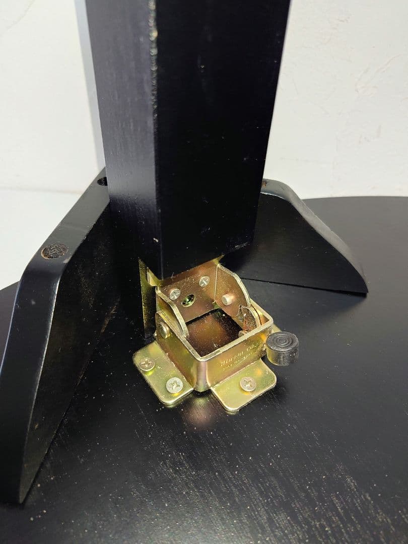 天然木製 折り畳みちゃぶ台 円卓 ローテーブル 楕円形座卓 卓袱台 昭和レトロ黒