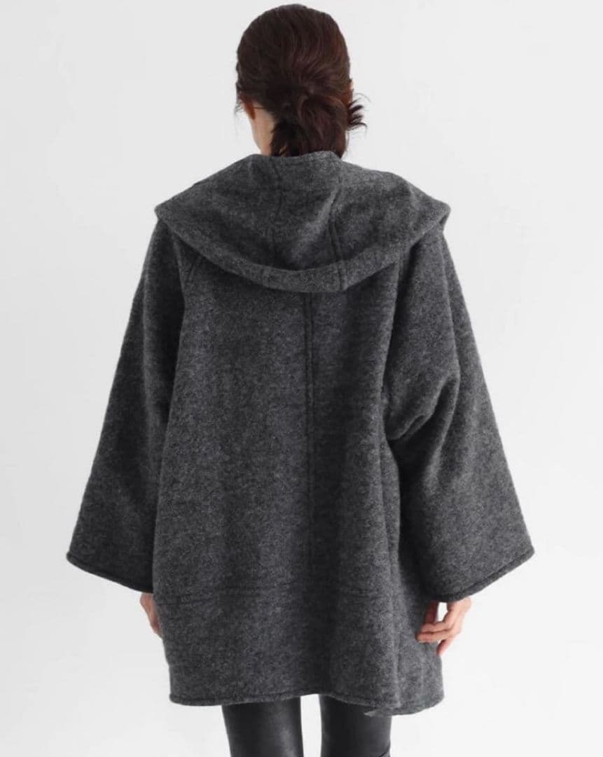 ヤマダヤ　CLOVE 39,000 圧縮ウールフードコート　チャコールグレー