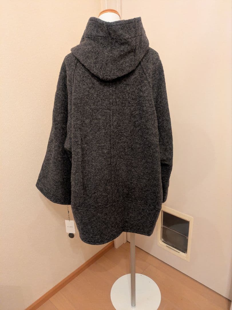 ヤマダヤ　CLOVE 39,000 圧縮ウールフードコート　チャコールグレー