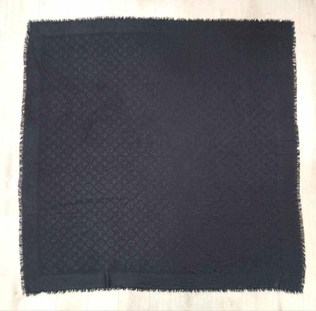 LOUIS VUITTON ルイヴィトン モノグラム ストール ブラック