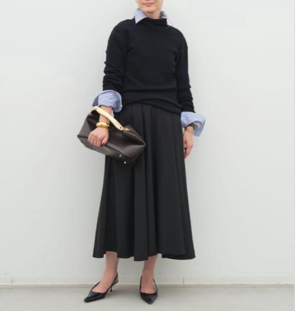 タグ付き未使用 Deuxieme Classe ribタートル 黒 23AW