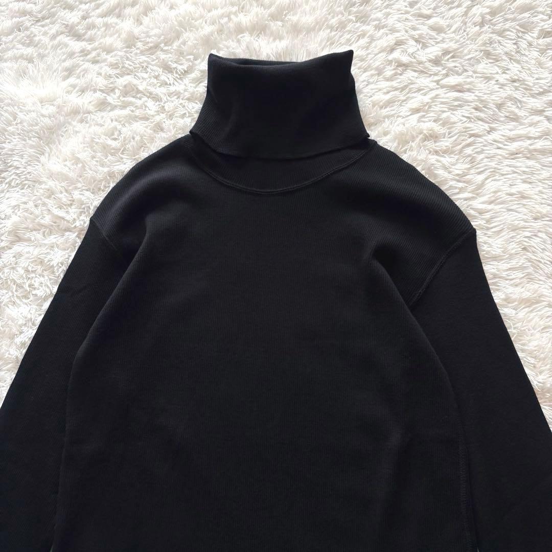 タグ付き未使用 Deuxieme Classe ribタートル 黒 23AW