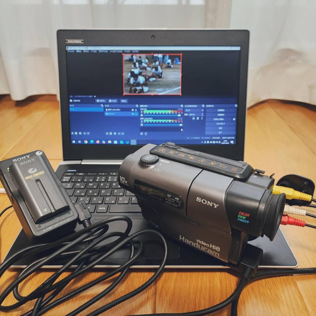 【動作確認済】SONY 高画質 8ミリ Hi8 ビデオカメラ CCD-TR3