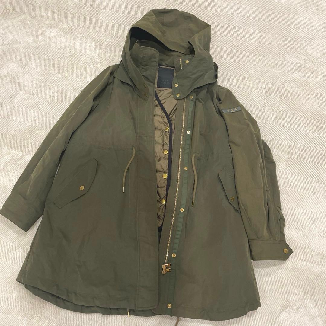 TATRAS タトラス　オリーブ モッズコート ダウンベスト、フード付き