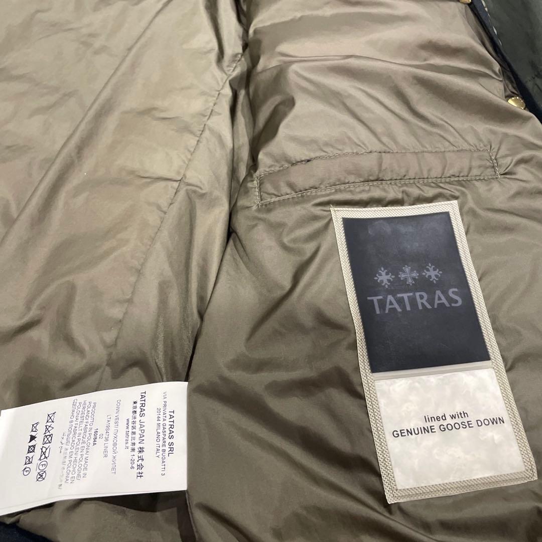 TATRAS タトラス　オリーブ モッズコート ダウンベスト、フード付き