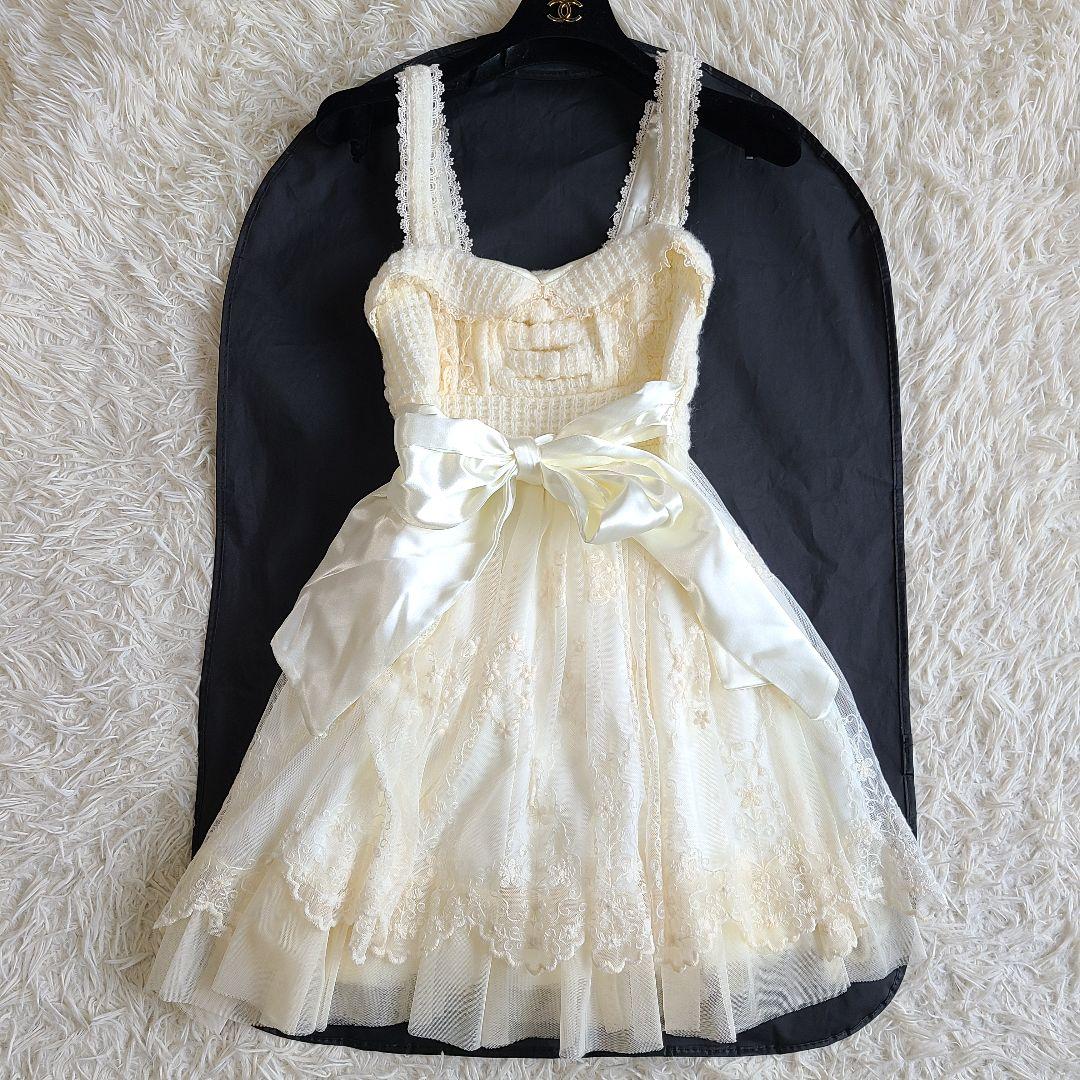 美品✨リズリサ ボアコート ワンピース 2点セット フリル チュール リボン