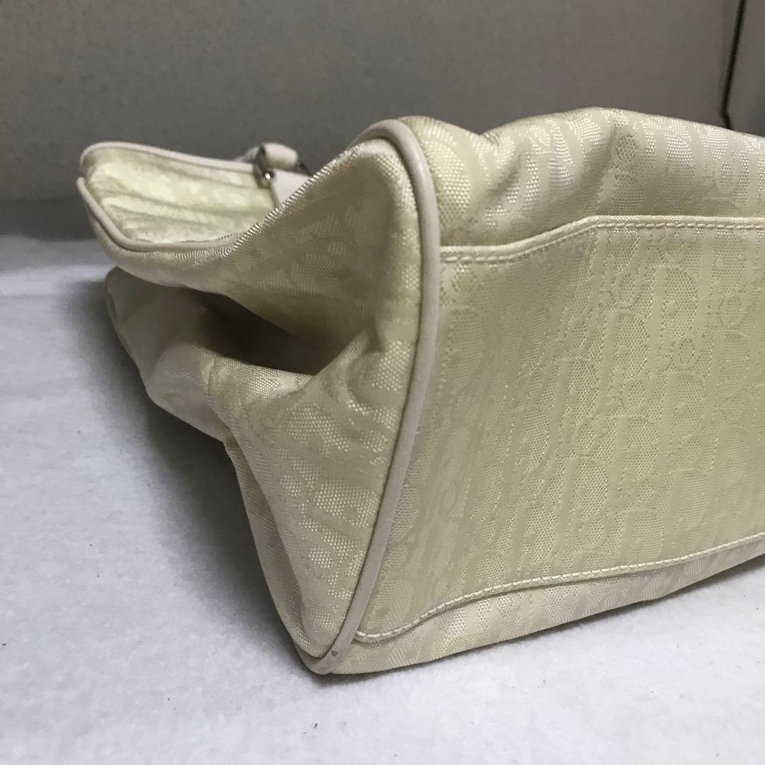 【レア・希少品】Christian Dior ホワイト トロッター柄ハンドバッグ