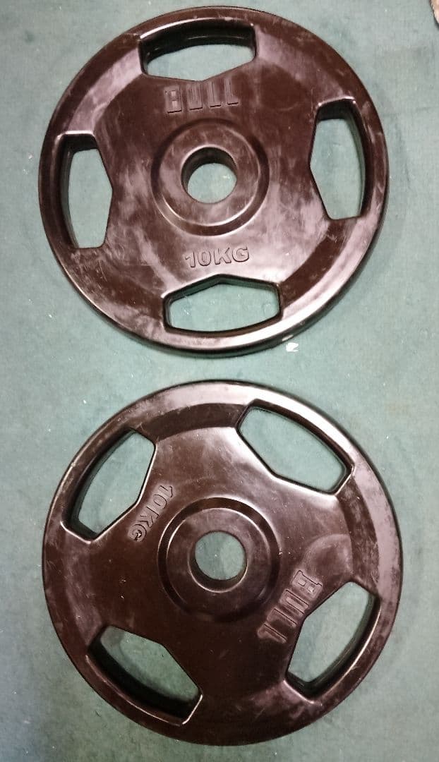 BULL 10kgプレート2枚 50mm 用 ラバープレート