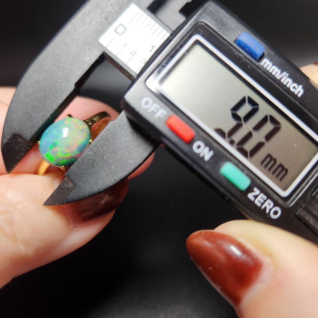 天然【新品】オパール フリーサイズリング silver925 ★ 大きめルース