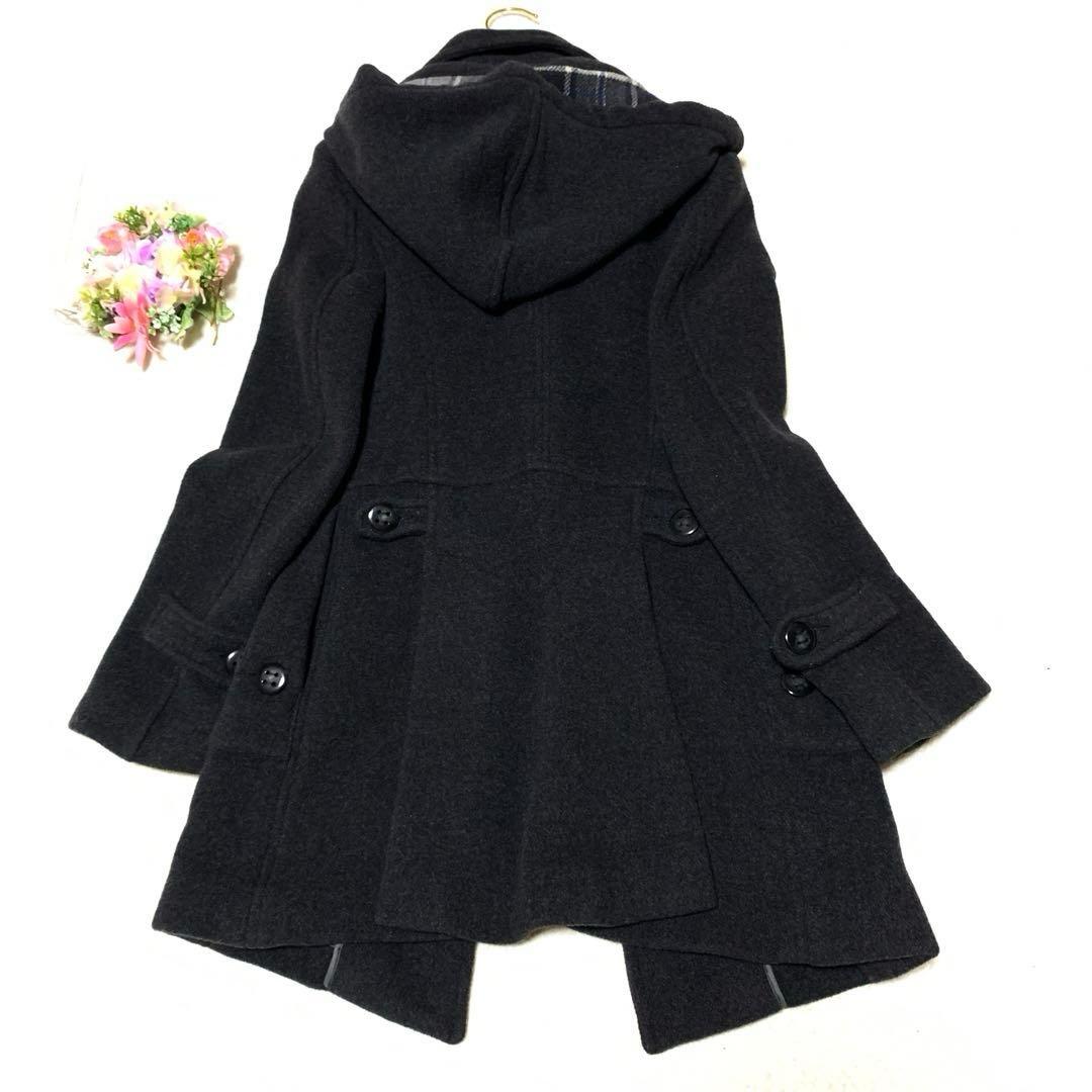 ★極美品　マックスマーラ　2wayダッフルコート　 艶レザー♡ふわウール　S Ｍ