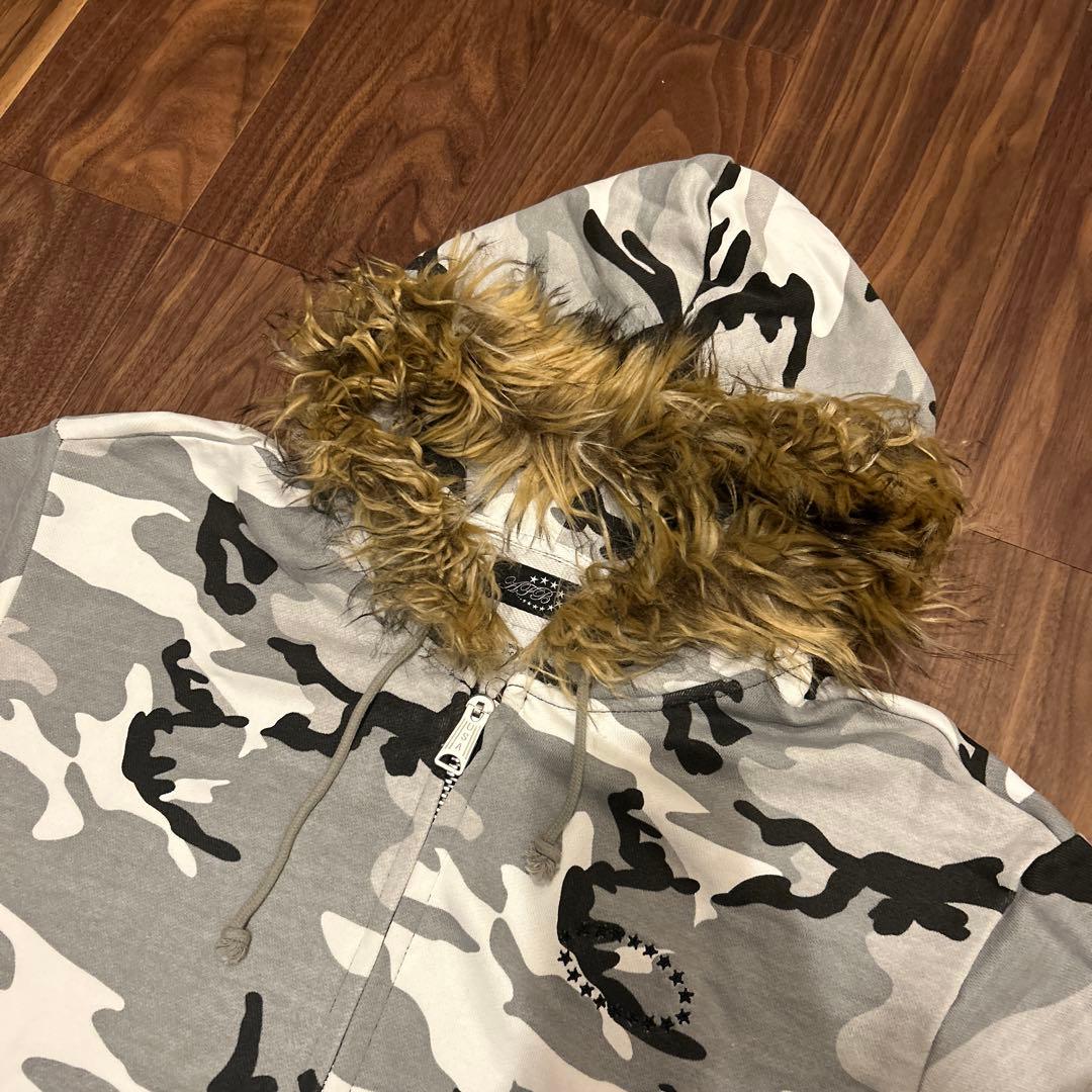 afb FUR ZIP HOODIE ジップパーカー L