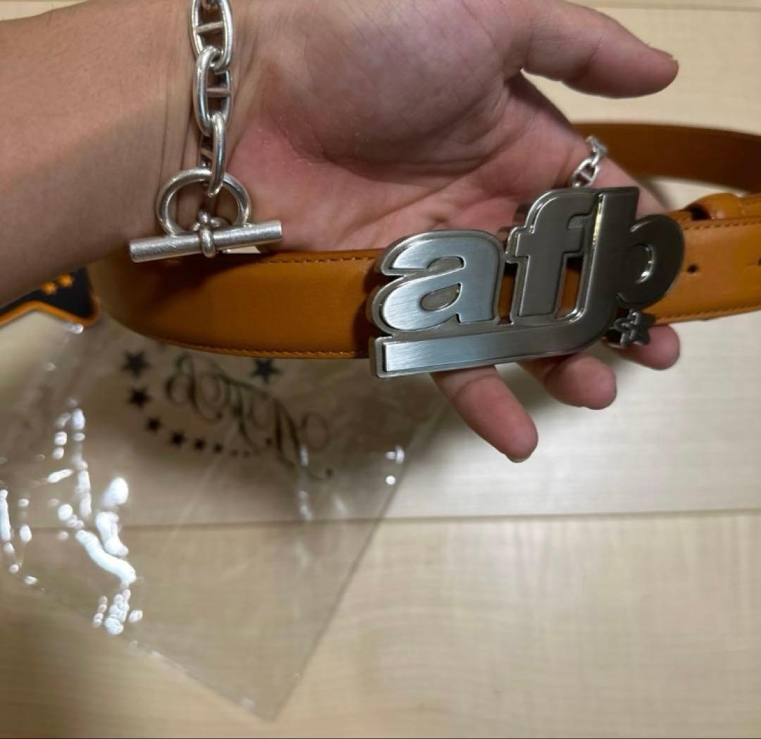 小物 afb LOGO BUCKLE BELT Lsize