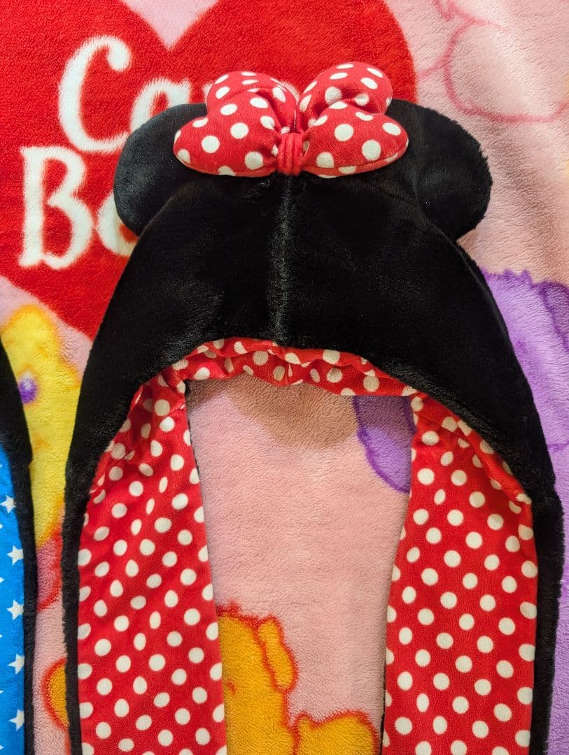 ディズニー　ミニー　ミッキー　マフラーキャップ ファンキャップ　キッズサイズ