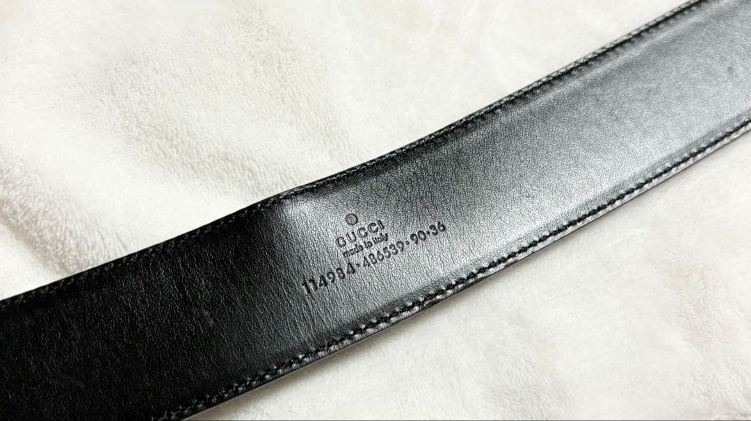 GUCCI GGロゴバックル レザーベルト