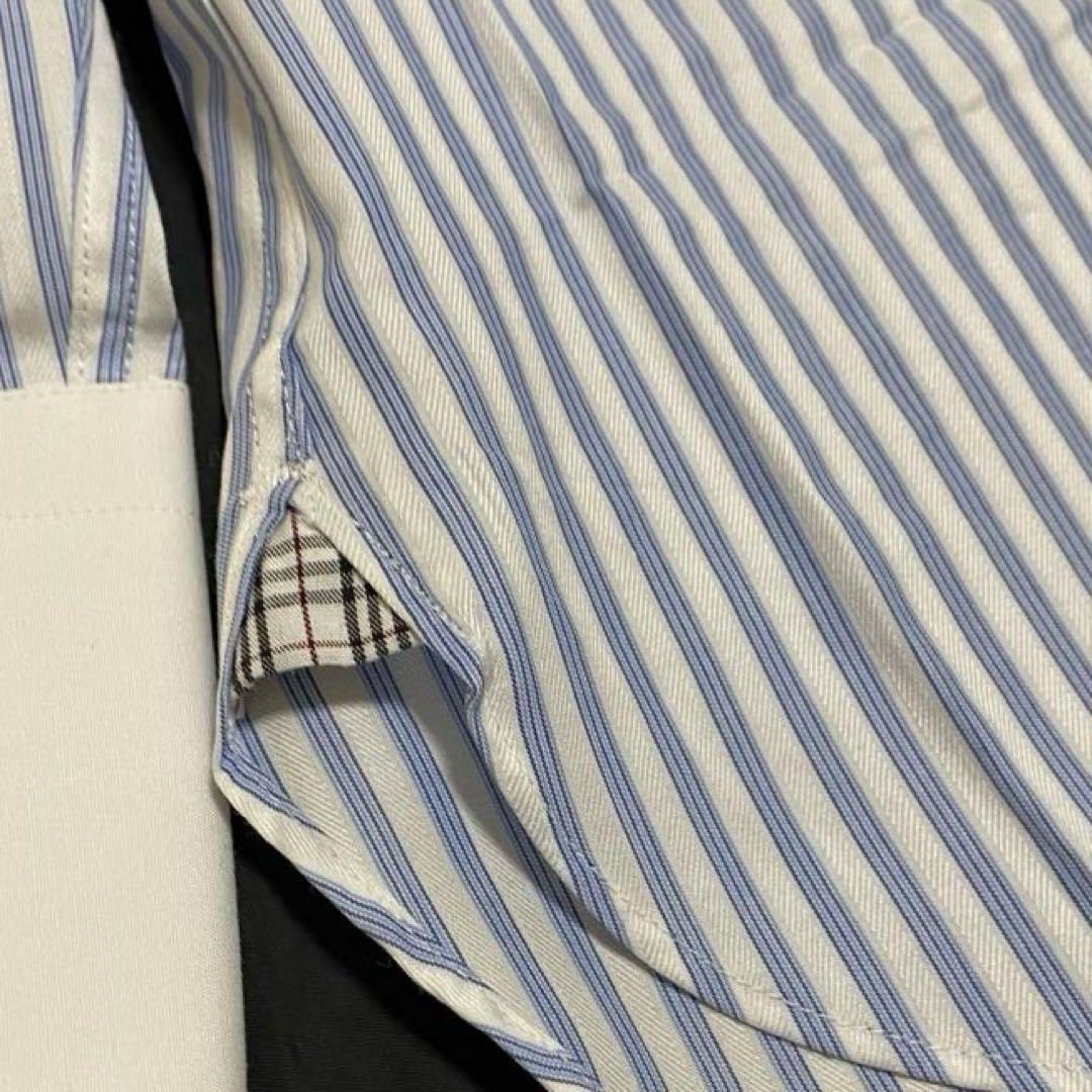 【未使用•タグ付✨】バーバリーブラックレーベル クレリックシャツ ストライプ L