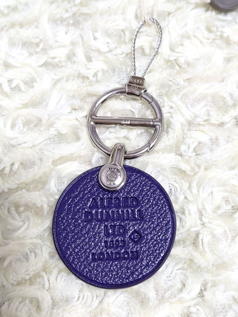 新品　DUNHILL ロゴ レザー キーホルダー イタリア製