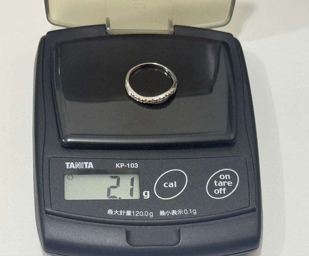 k18WG ハーフエタニティ15号リング