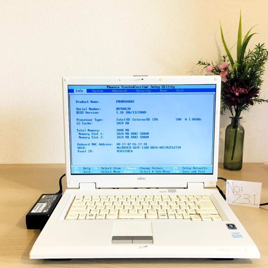 Fujitsu Biblo ノートPC Office2021Win11 パソコン