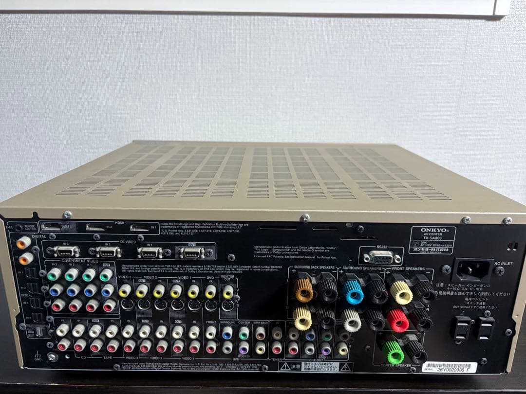 美品ONKYO TX-SA803 AVアンプ 動作確認済み