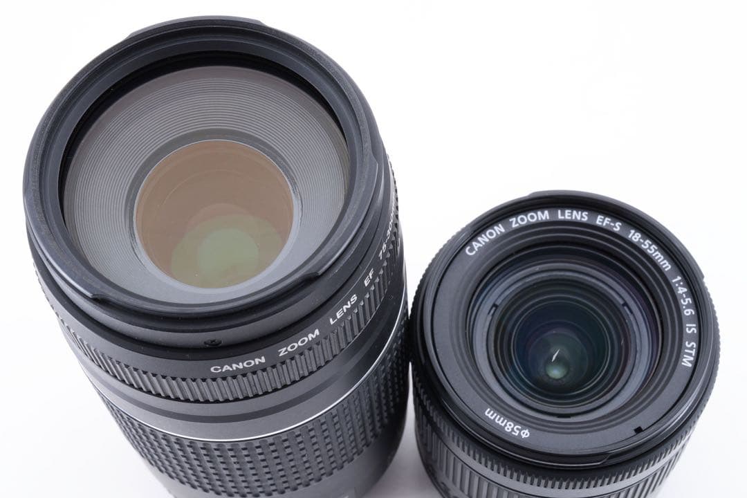 保証付/一眼レフカメラ/canon kiss x10標準&望遠ダブルレンズセット