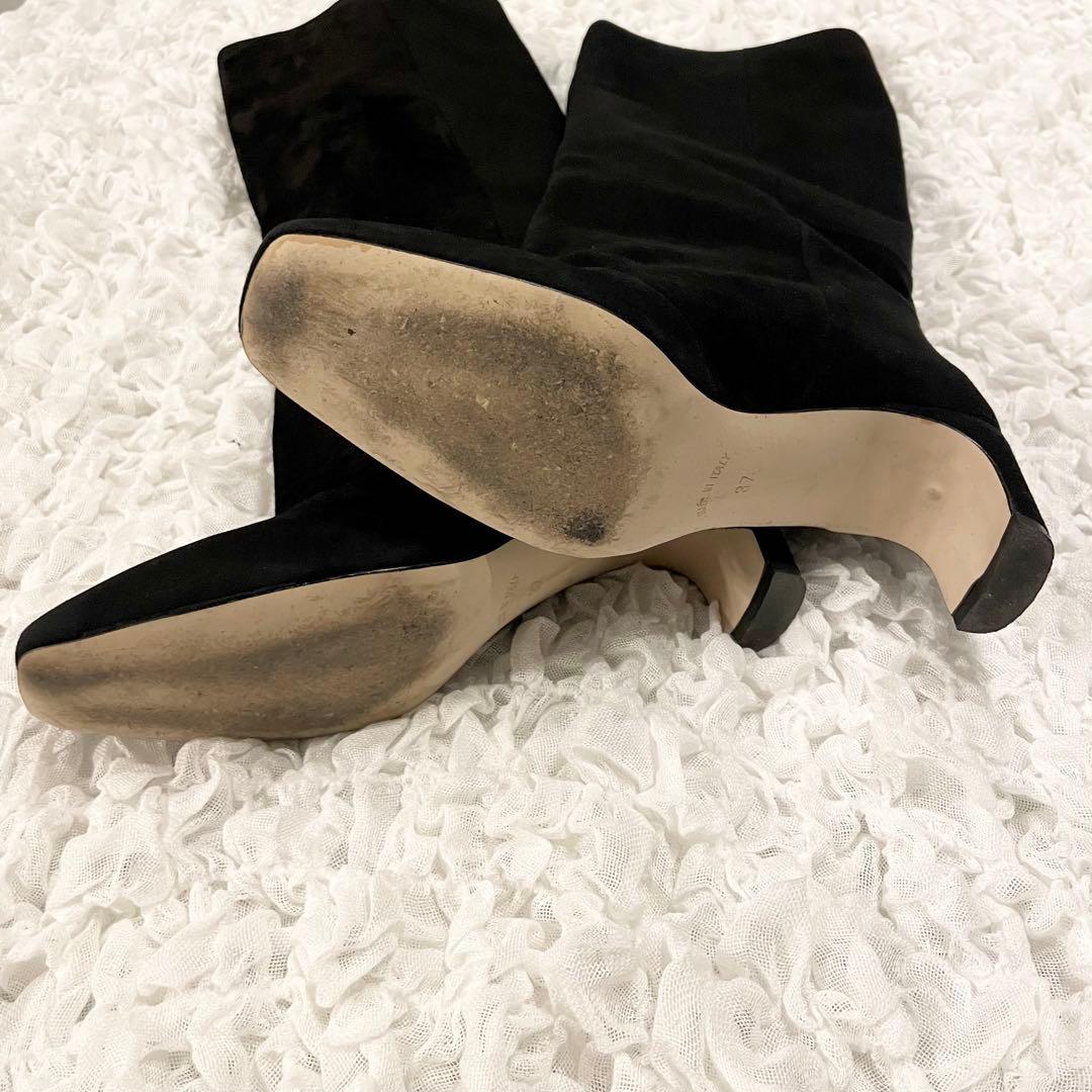 ✨極美品✨CORSA ROMA 9 ブラックロングブーツ スエード