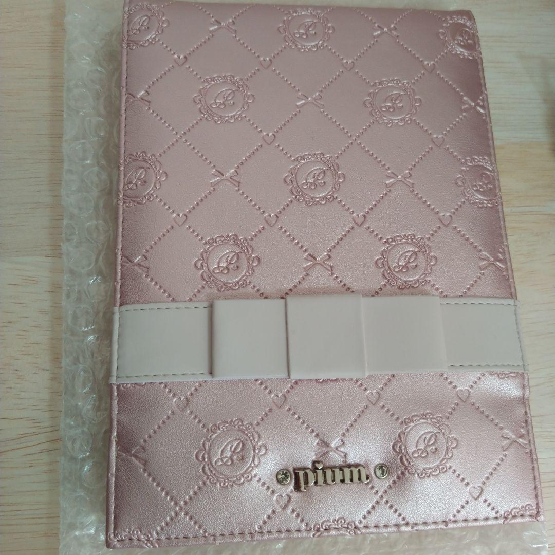 【非売品】piumモノグラム折りたたみミラー　オリジナルリボンクリップ