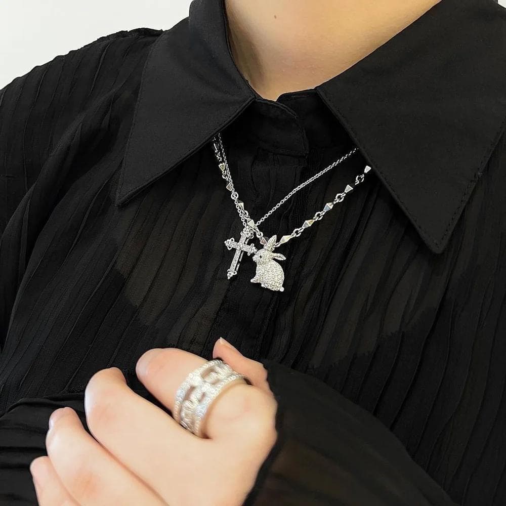 定価6.1万★Justin Davis スター付きダイヤネックレス（50cm）