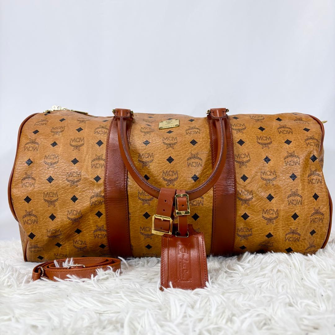 未使用級/ヴィンテージ✨MCM ボストンバッグ 2WAY 大容量 総柄 旅行鞄
