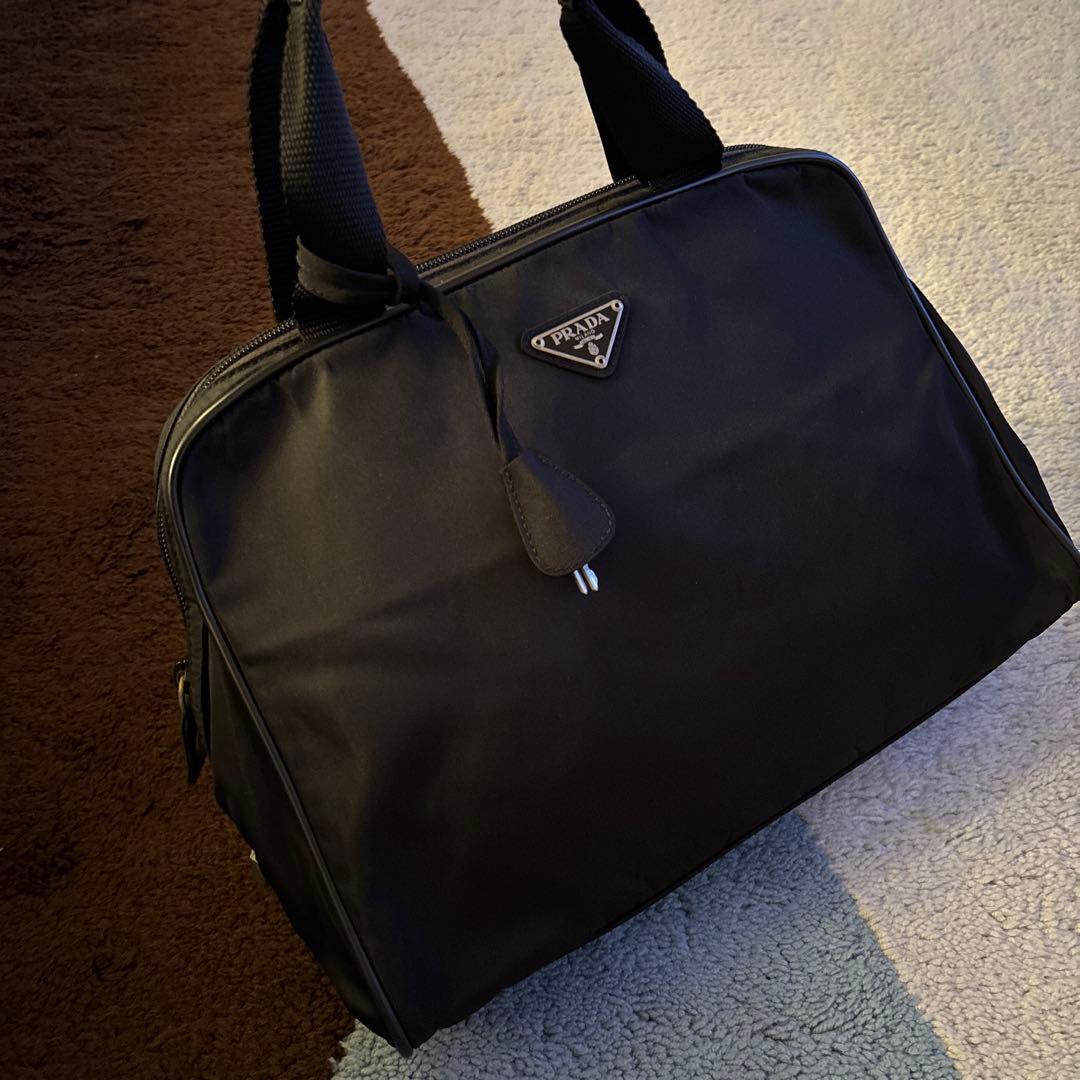 PRADA プラダ ナイロン ハンドバッグ 黒 正規品 三角ロゴ