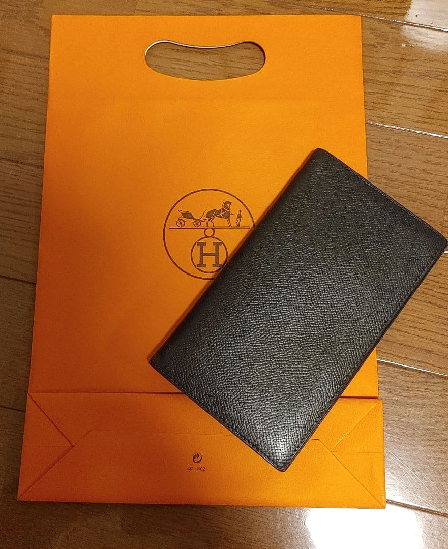 HERMES　エルメス 手帳カバー ヴォーエプソン 黒