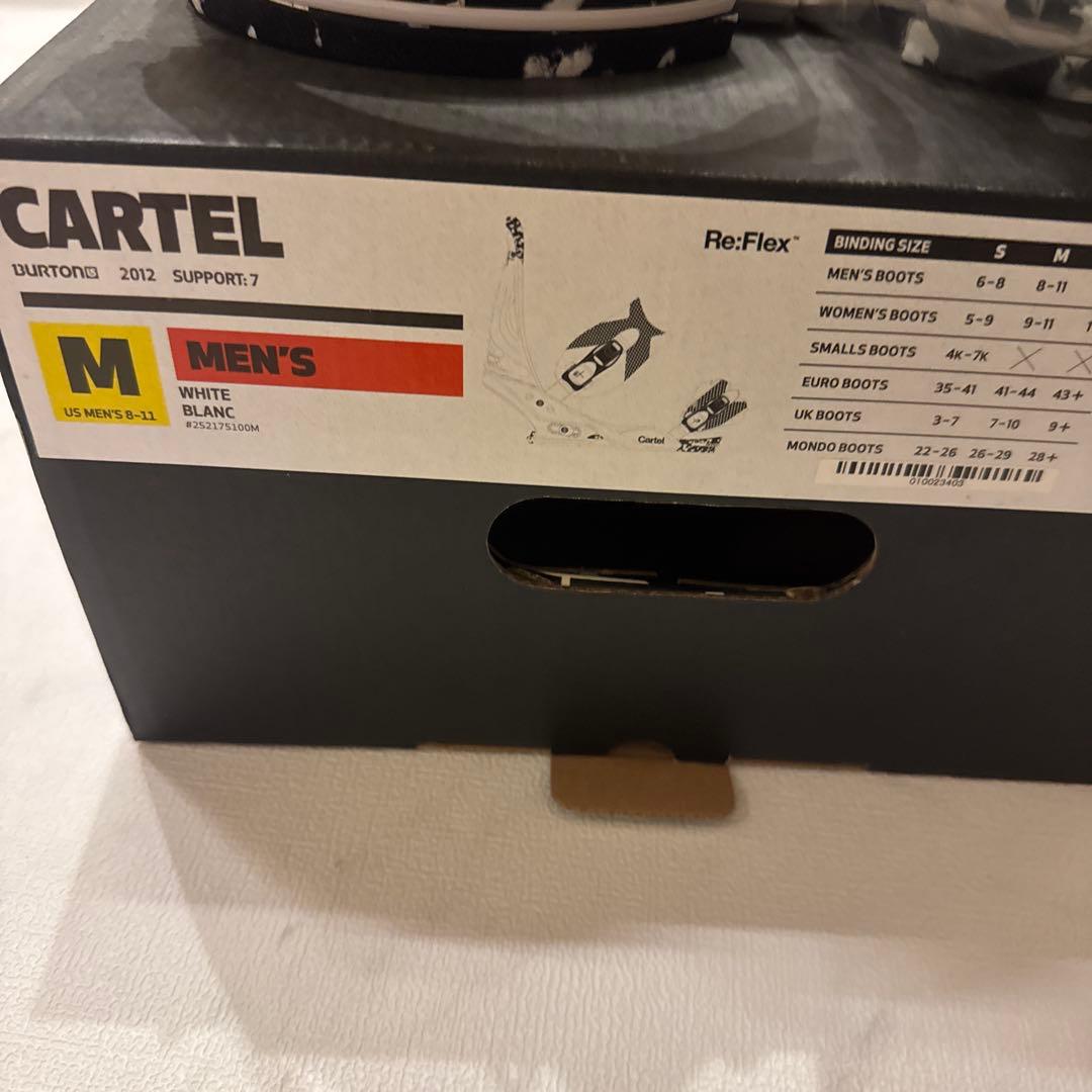 Burton Cartel Mサイズ ホワイト ビンディング