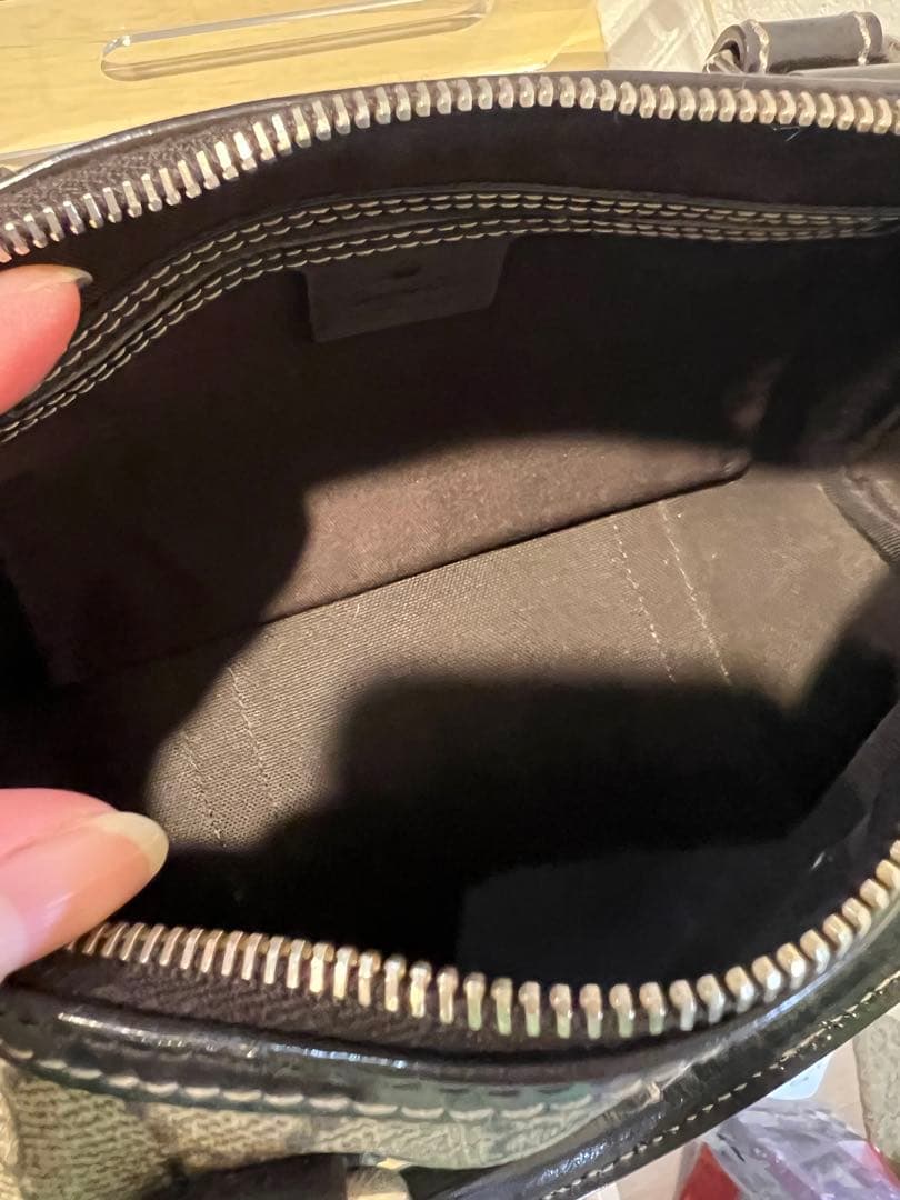 GUCCI GGプラス GGスプリーム ミニボストンバッグ パテント レザー