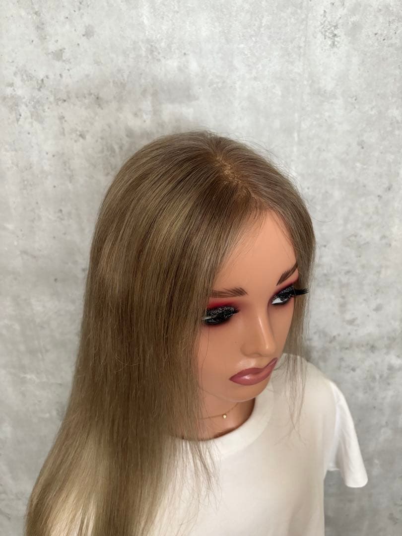 【美品】中古｜人毛100％フルウィッグ｜アッシュブロンド