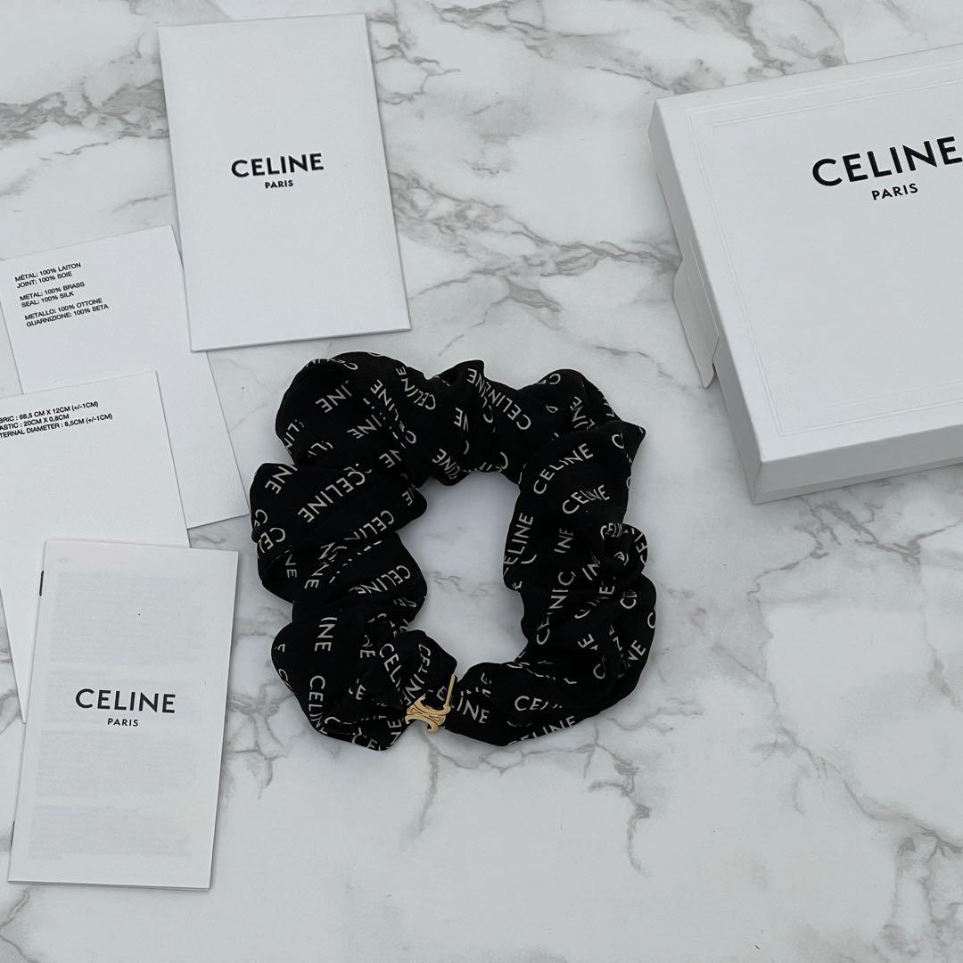 セリーヌ レイユール シュシュ 現行品 ゴールド / ブラック CELINE