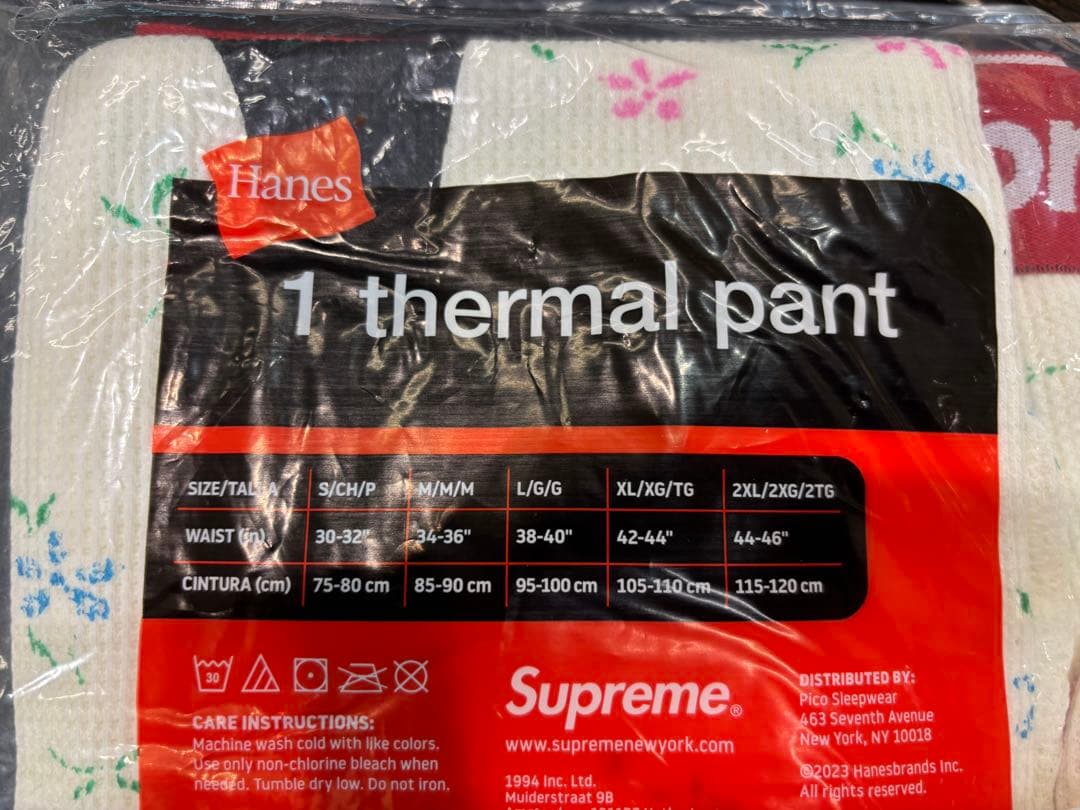 【完全未開封】supreme Hanes Bones Thermal Pant
