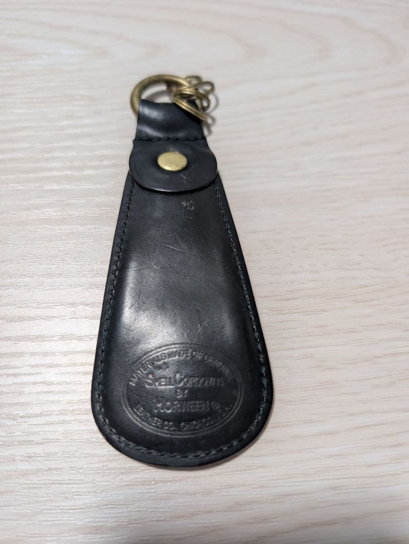 ganzo ガンゾ シューホーンキーホルダー ジェルコードバン ブラック 黒