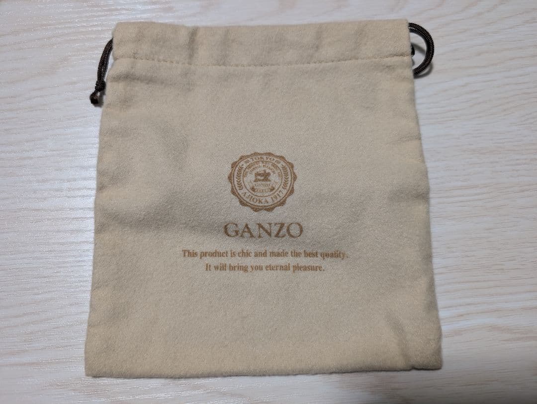 ganzo ガンゾ シューホーンキーホルダー ジェルコードバン ブラック 黒