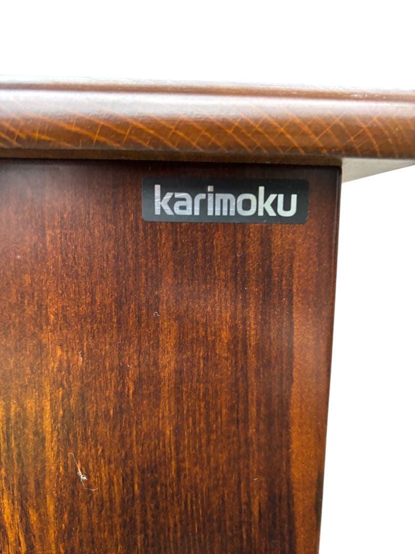 オールドカリモク ビンテージ 木製 キャビネット コロニアル 飾り棚 ブラウン