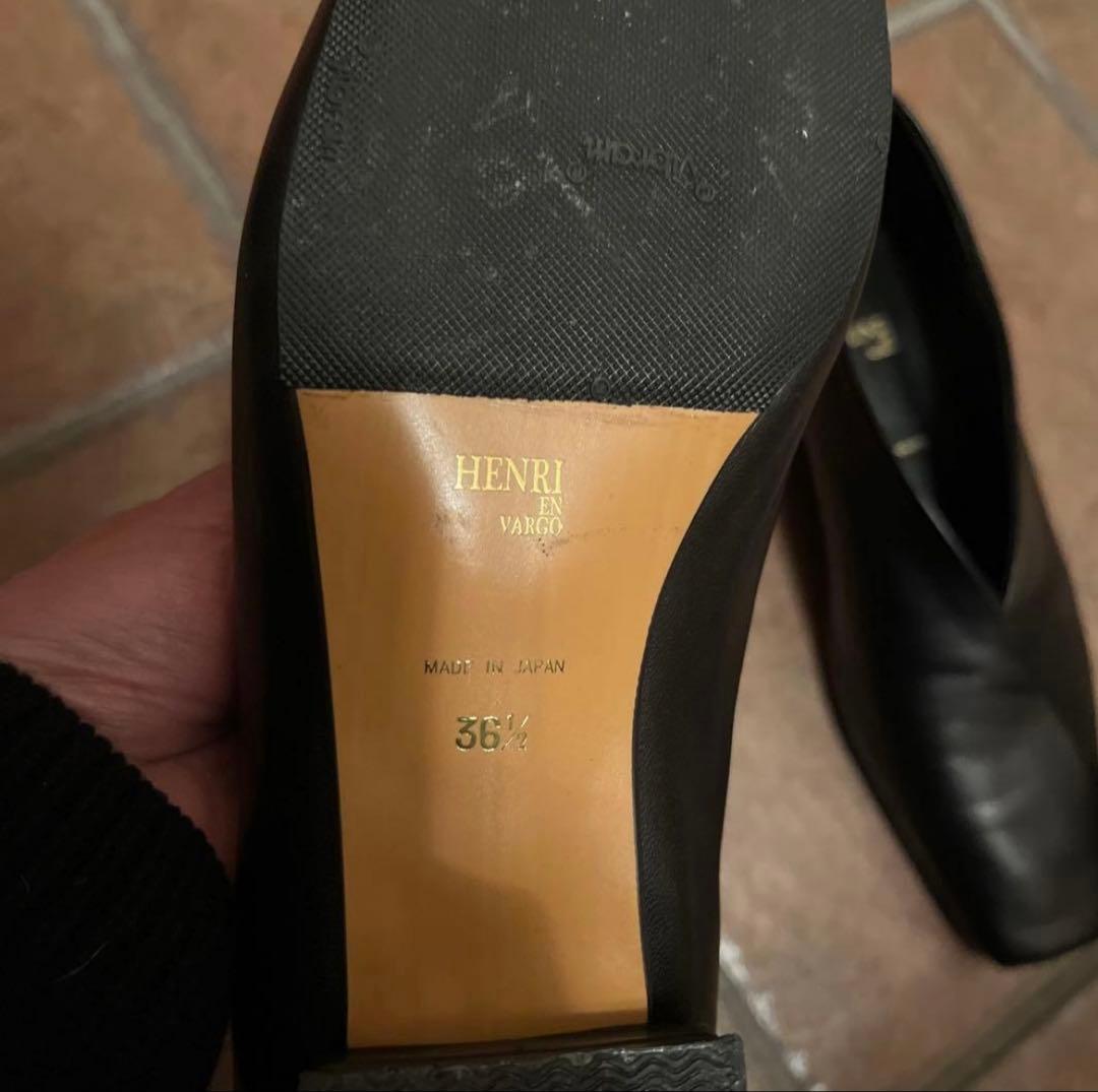 HENRI EN VARGO SOPHIA スクエアトゥフラットシューズ