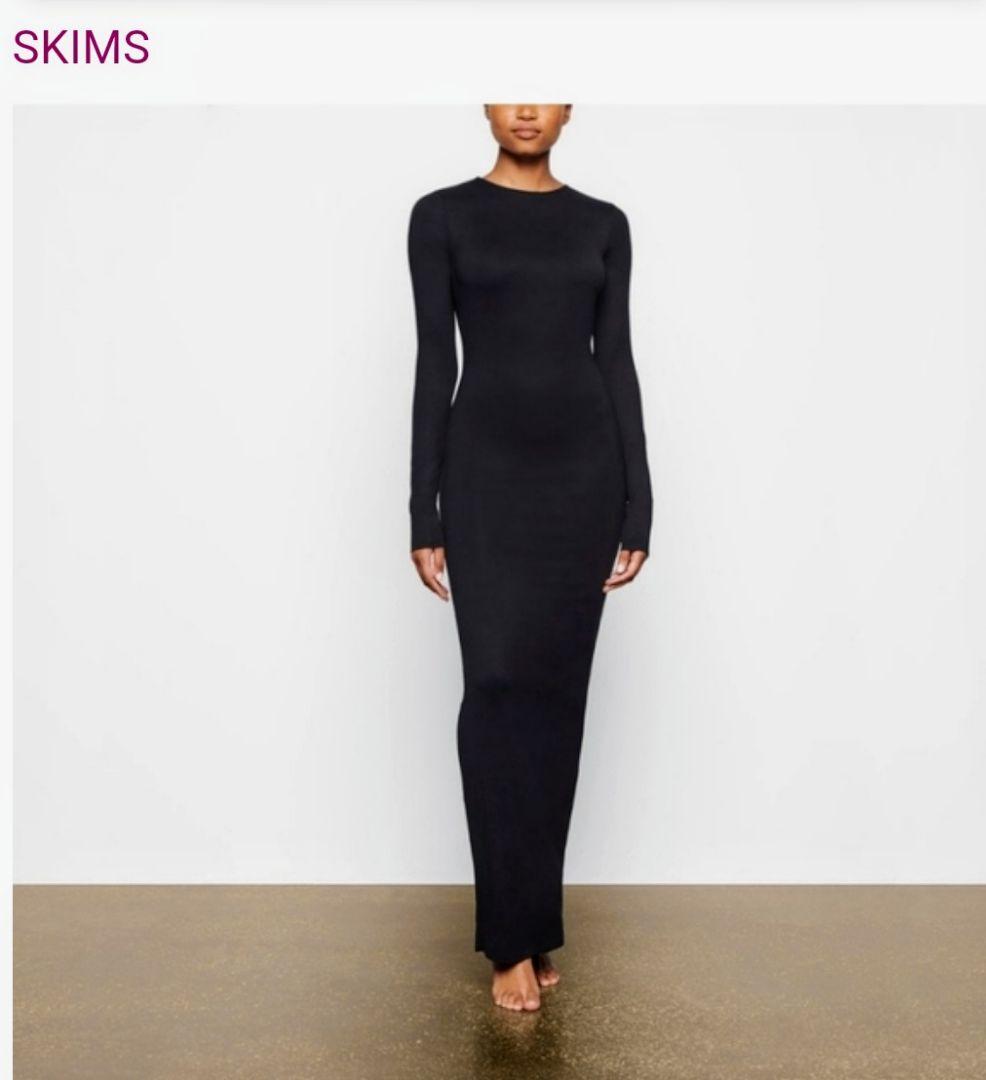 新品未使用！SKIMS スキムス 長袖オープンバック ロングドレス