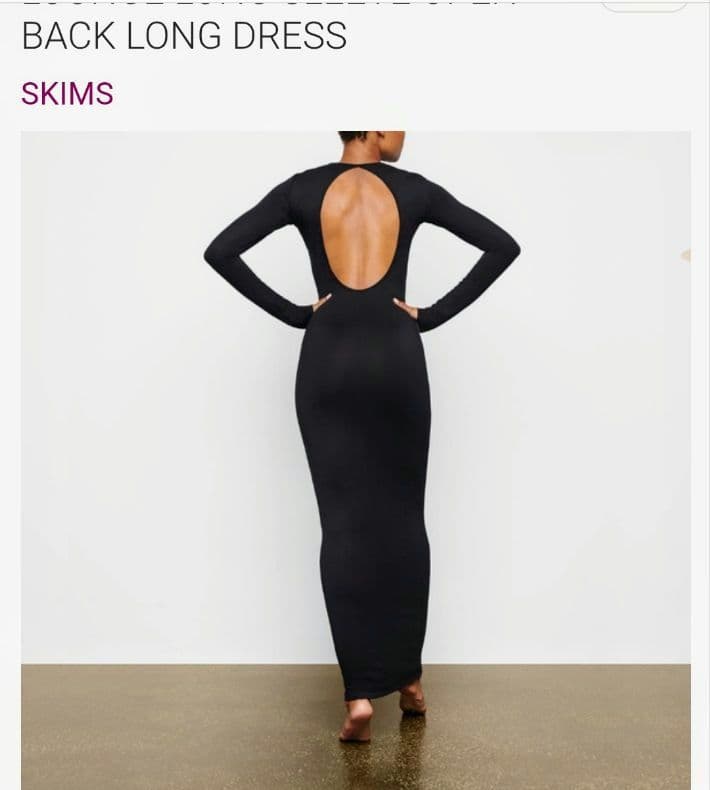 新品未使用！SKIMS スキムス 長袖オープンバック ロングドレス