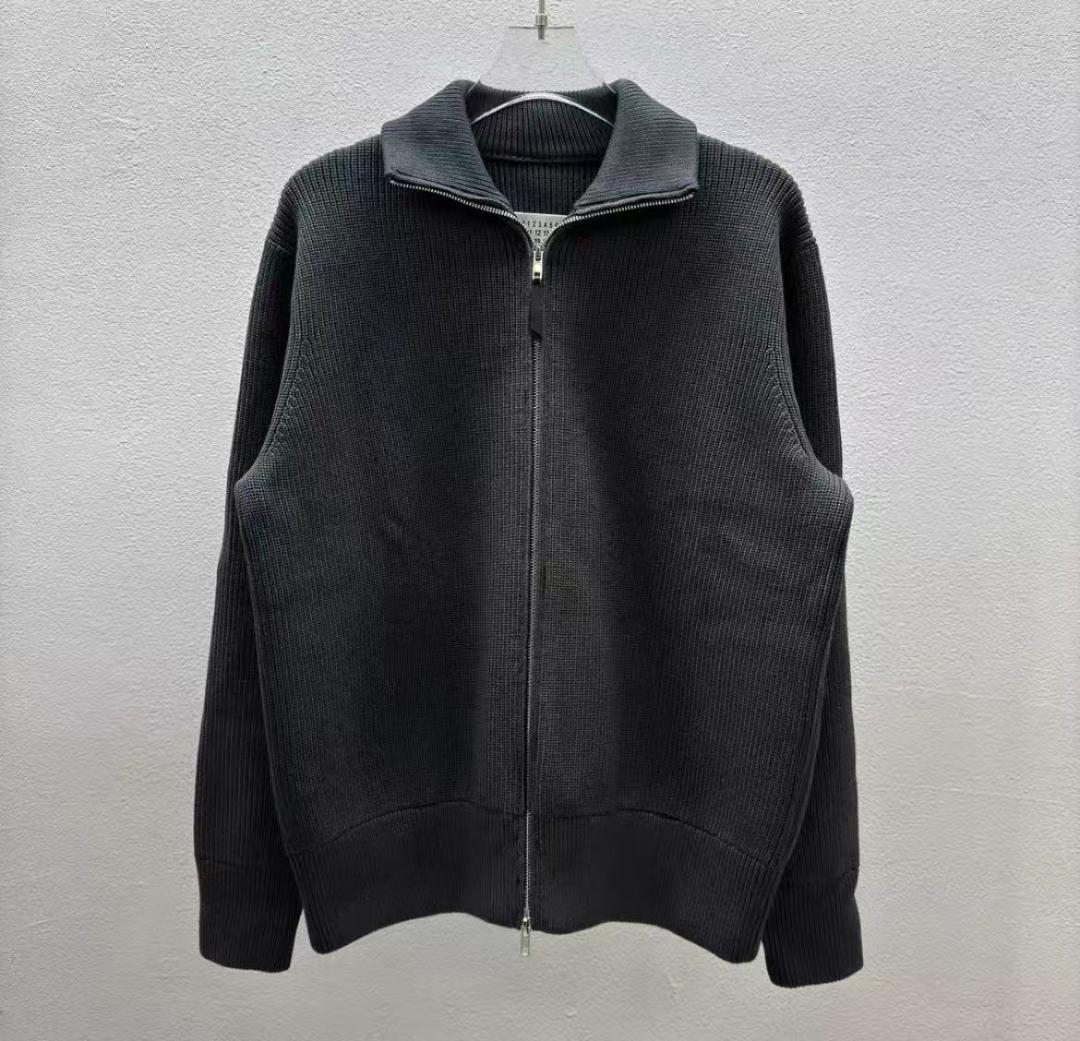 Maison Margiela リブ編みジップアップセーター