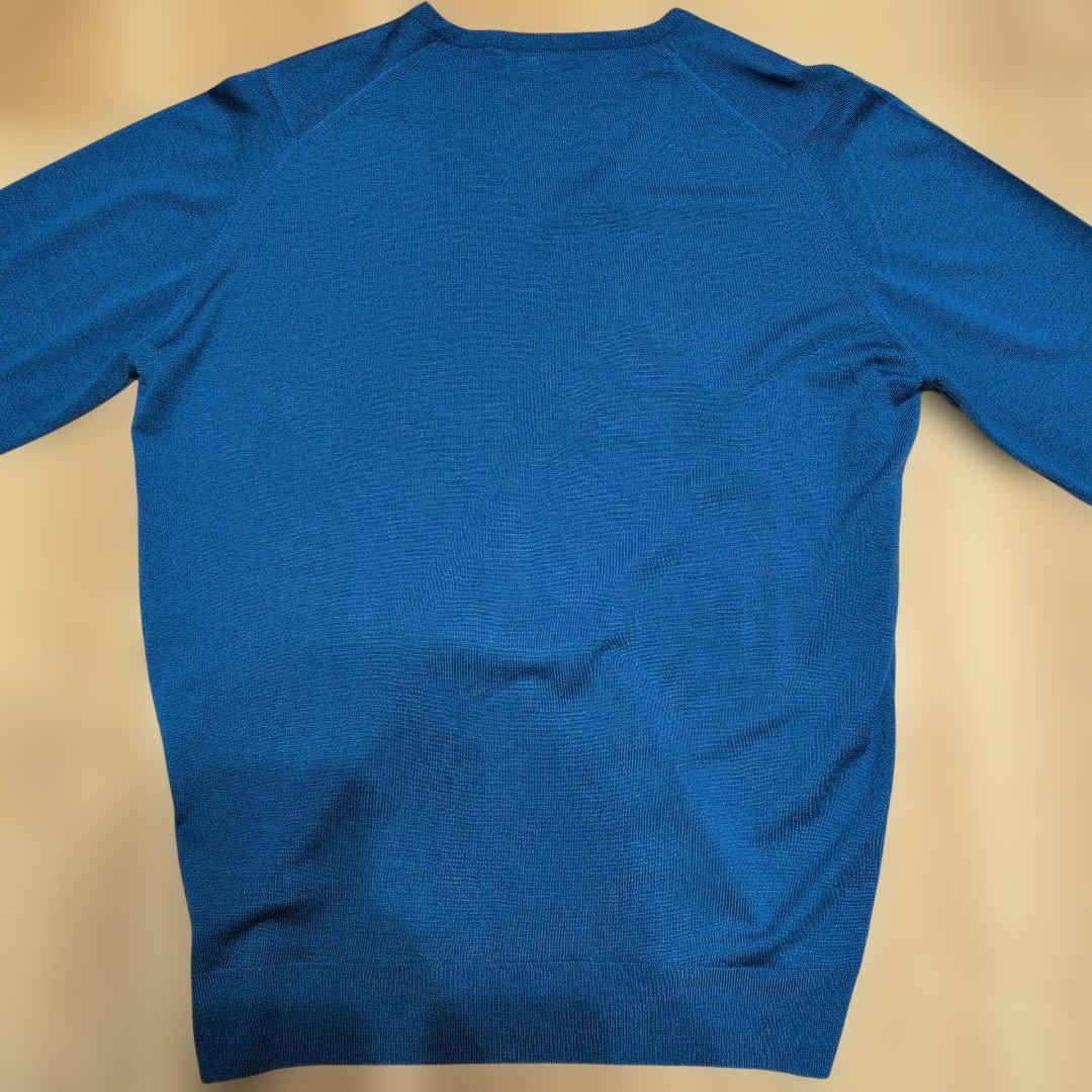 ジョンスメドレー メリノウール Vネックニットセーター 美品