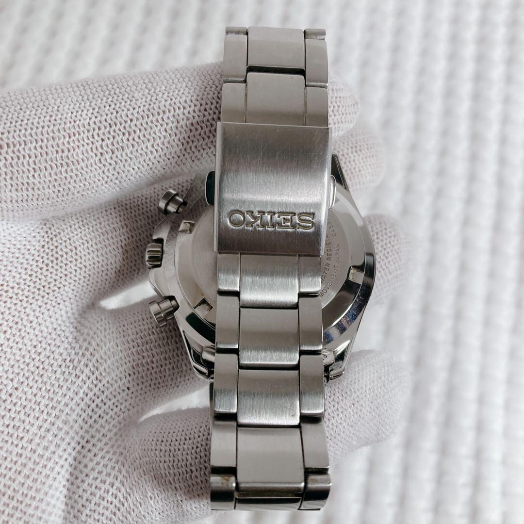 【ヨホホホ!! 】SEICO8T67腕時計クロノグラフ アイスブルー