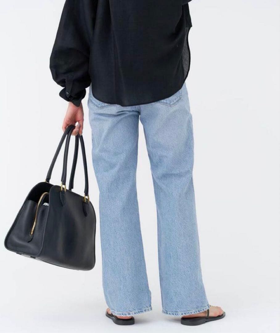 IENAアッパーハイツTHE TAYLORワイドフレアデニム　イエナ