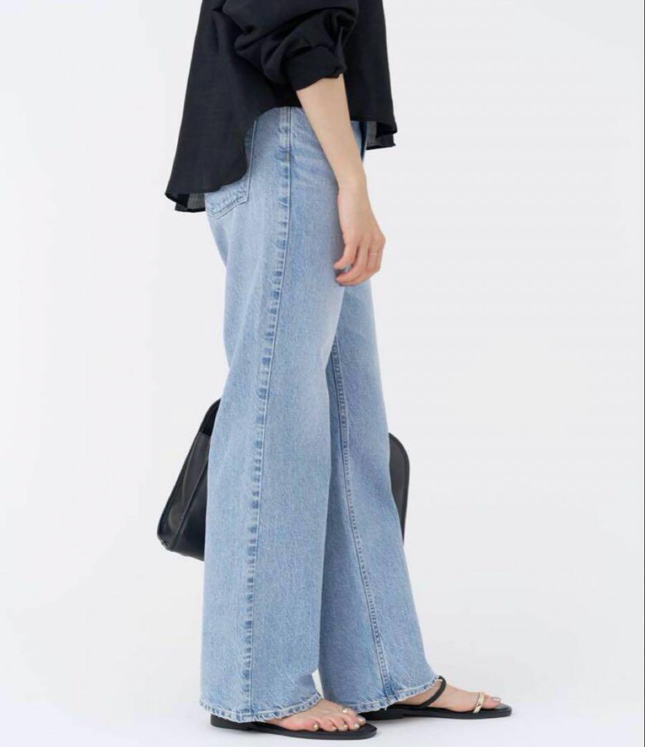 IENAアッパーハイツTHE TAYLORワイドフレアデニム　イエナ